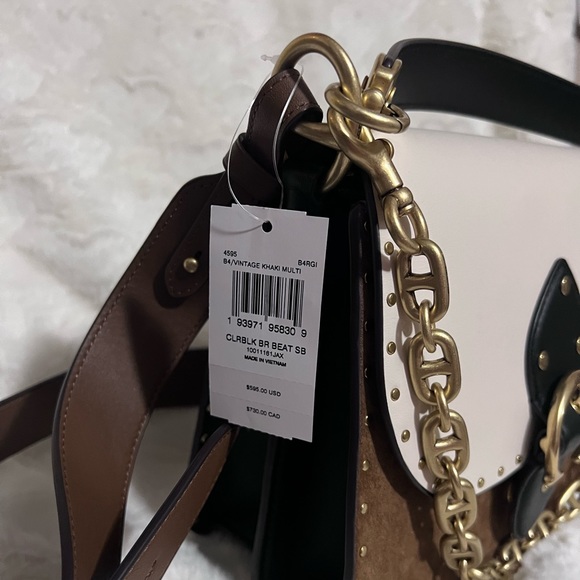 Coach Beat Shoulder Bag In Colorblock With Rivets - Picture 5 of 12